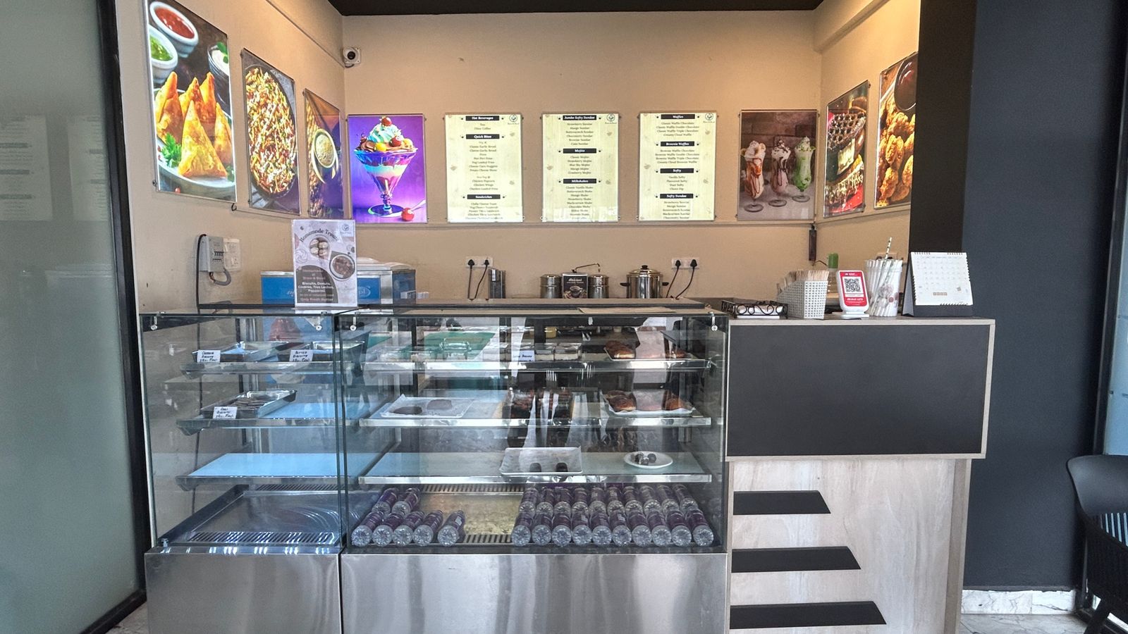 Snacks, sundaes and milkshakes on the cafe menu